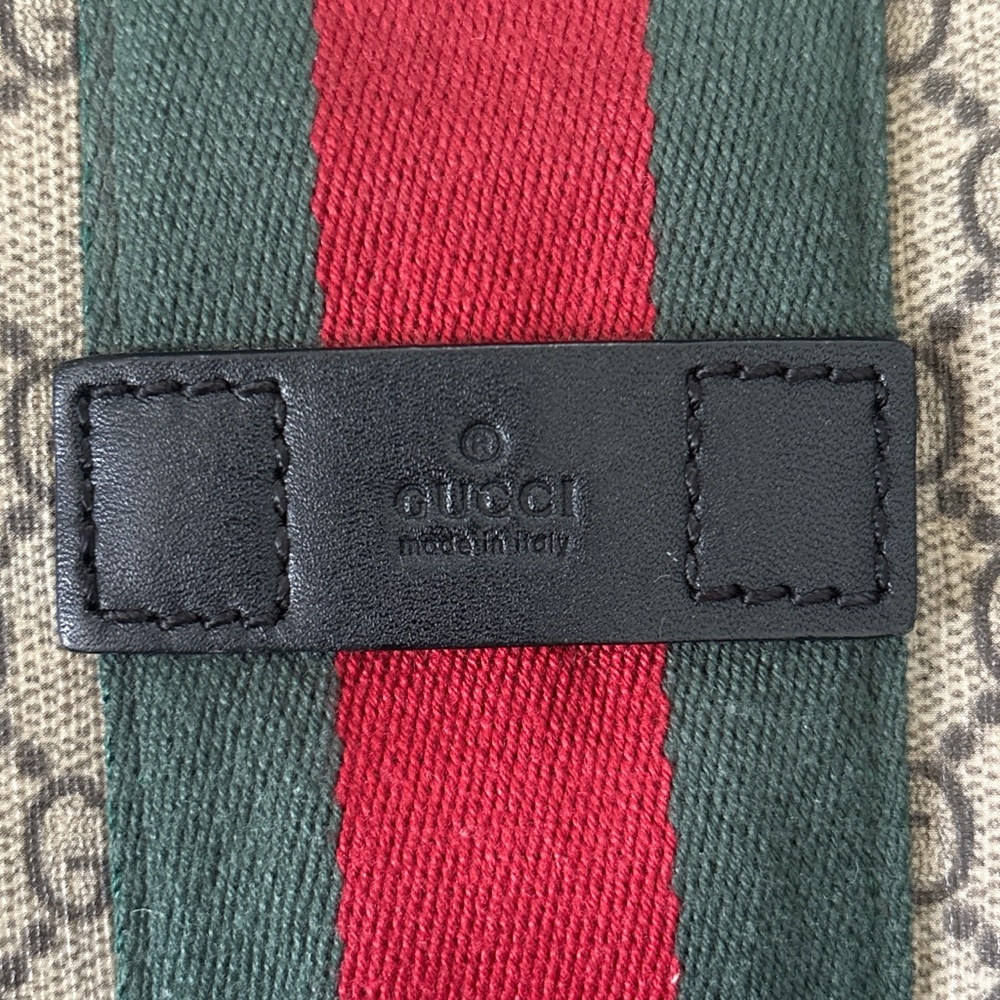 Gucci GG Supreme Flat Web Messenger Bag - Picture 3 of 9
